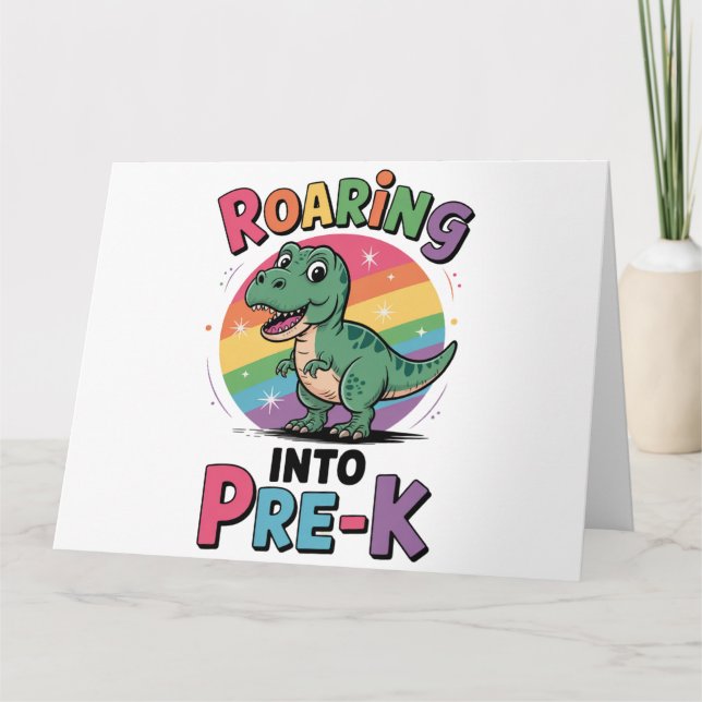 Tarjeta De Agradecimiento Primer día de prekínder al colegio (Anverso)