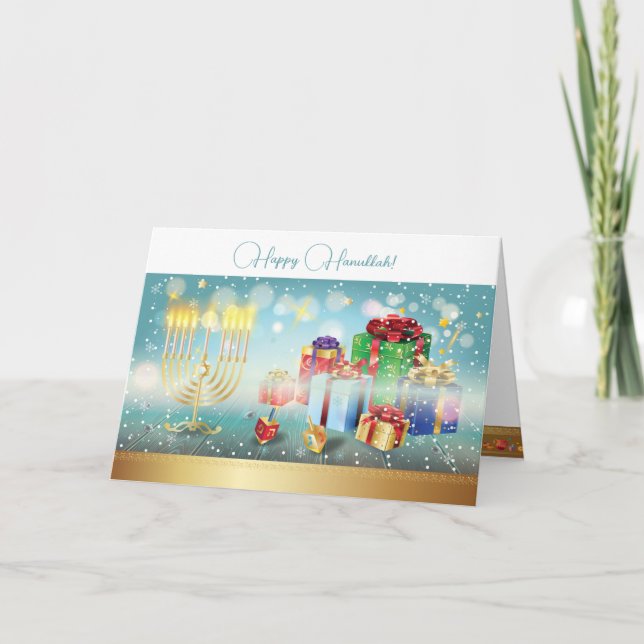 Tarjeta De Agradecimiento Primer fiesta del Festival de las Velas de Hanukka (Anverso)
