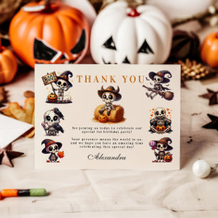 Tarjeta De Agradecimiento Primer nacimiento de Halloween Occidental, un deme