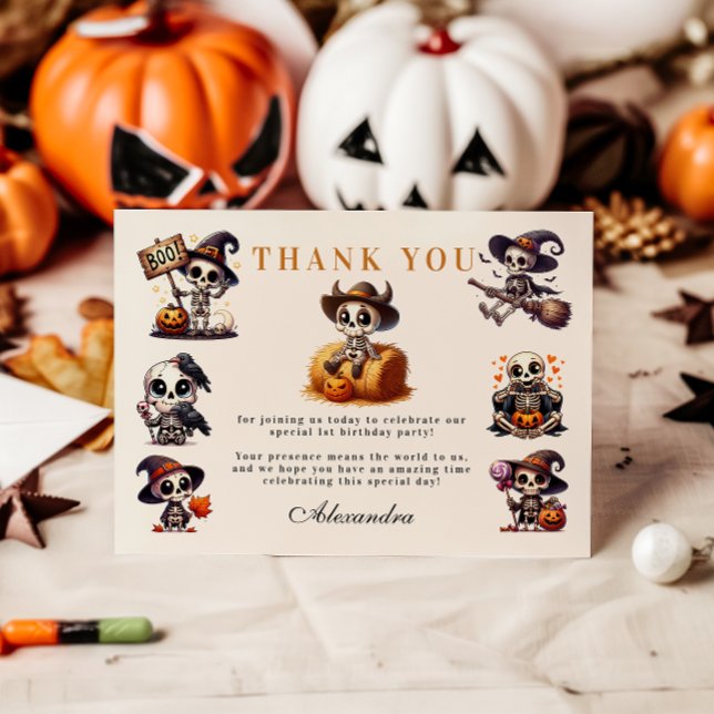 Tarjeta De Agradecimiento Primer nacimiento de Halloween Occidental, un deme (Subido por el creador)
