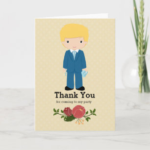 Tarjeta De Agradecimiento Primer niño de la Santa Comunión * elegir color de