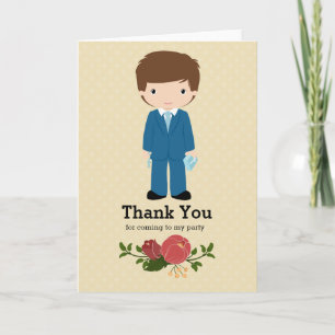 Tarjeta De Agradecimiento Primer niño de la Santa Comunión * elegir color de