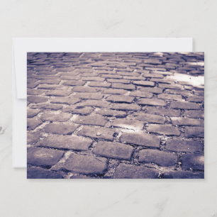 Tarjeta De Agradecimiento Primer plano de calle empedrada