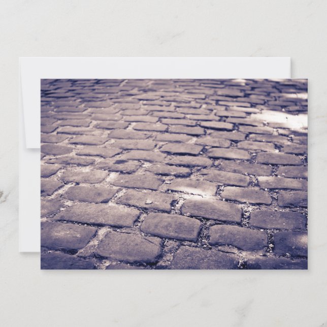 Tarjeta De Agradecimiento Primer plano de calle empedrada (Anverso)
