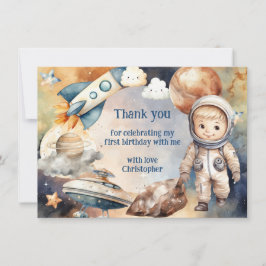 Tarjeta De Agradecimiento Primer viaje alrededor del cumpleaños del sol tarj