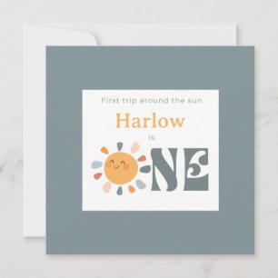 Tarjeta De Agradecimiento Primer viaje alrededor del sol