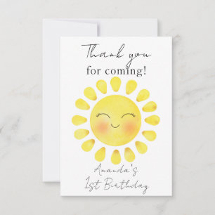 Tarjeta De Agradecimiento Primer viaje alrededor del Sol Cumpleaños 1er Grac