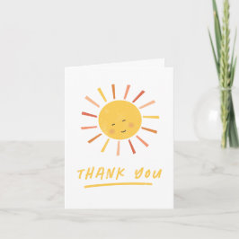 Tarjeta De Agradecimiento Primer viaje alrededor del sol Cumpleaños de niños