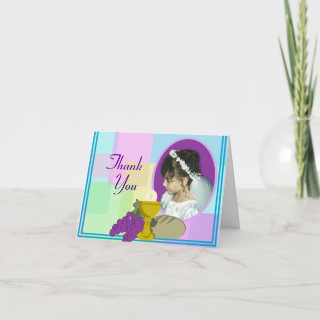 Tarjeta De Agradecimiento Primera Comunión/ Gracias (Anverso)