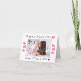 Tarjeta De Agradecimiento Primera foto del Día de la Madre 