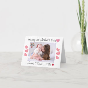 Tarjeta De Agradecimiento Primera foto del Día de la Madre 