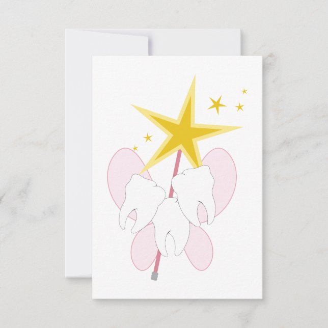 Tarjeta De Agradecimiento Primera visita de hadas dentales (Anverso)