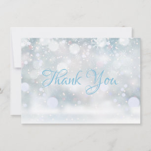 Tarjeta De Agradecimiento Primeras Nevadas Guión de Invierno Gracias