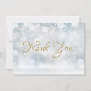 Tarjeta De Agradecimiento Primeros Copos de Nieve Gracias