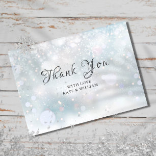 Tarjeta De Agradecimiento Primeros Copos de Nieve Gracias