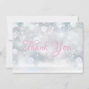 Tarjeta De Agradecimiento Primeros Copos de Nieve Gracias
