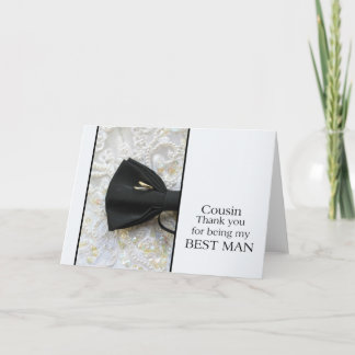 Tarjeta De Agradecimiento Primo mejor hombre gracias