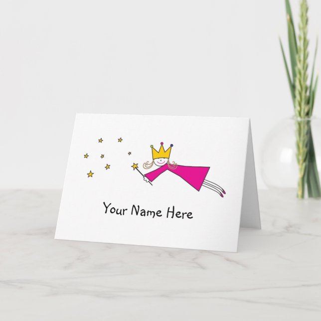 Tarjeta De Agradecimiento Princesa Fairy Notes (Anverso)