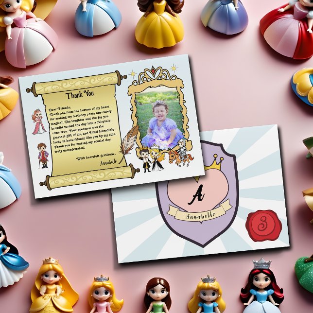 Tarjeta De Agradecimiento Princesa Fairytale Cute Royal (Subido por el creador)