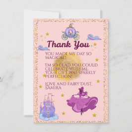 Tarjeta De Agradecimiento Princesa Gracias