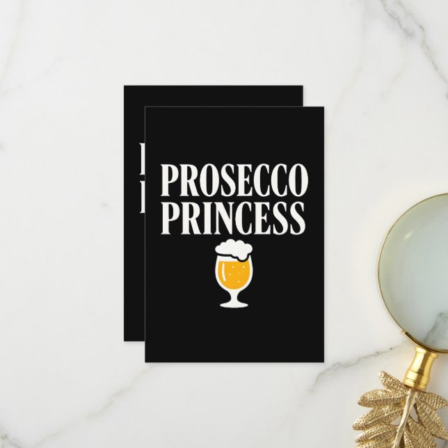 Tarjeta de agradecimiento Princesa Prosecco (Anverso/Reverso In Situ)