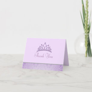 Tarjeta De Agradecimiento Princesa púrpura Thank You Card