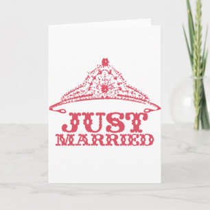 Tarjeta De Agradecimiento Princesa Recién Casada Novia Tiara Gracias