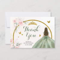 Princesa rosa de Rubor verde sabio Quinceanera