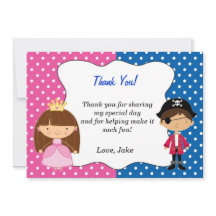 Princesa Thank You Card - muchacho del pirata