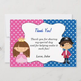 Tarjeta De Agradecimiento Princesa Thank You Card - muchacho del pirata