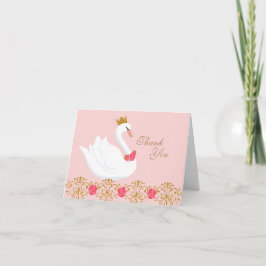 Tarjeta De Agradecimiento Princesa Thank You Note del cisne
