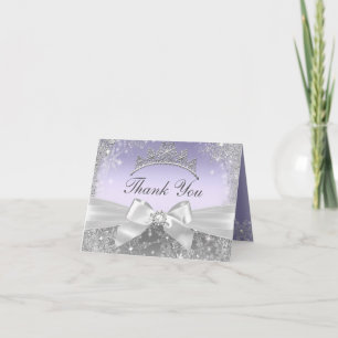 Tarjeta de agradecimiento Princesa Winter Wonderla