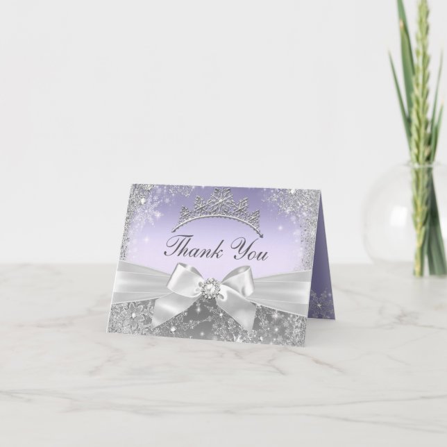 Tarjeta de agradecimiento Princesa Winter Wonderla (Anverso)