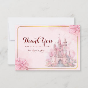 Tarjeta De Agradecimiento Princess Castle Birthday