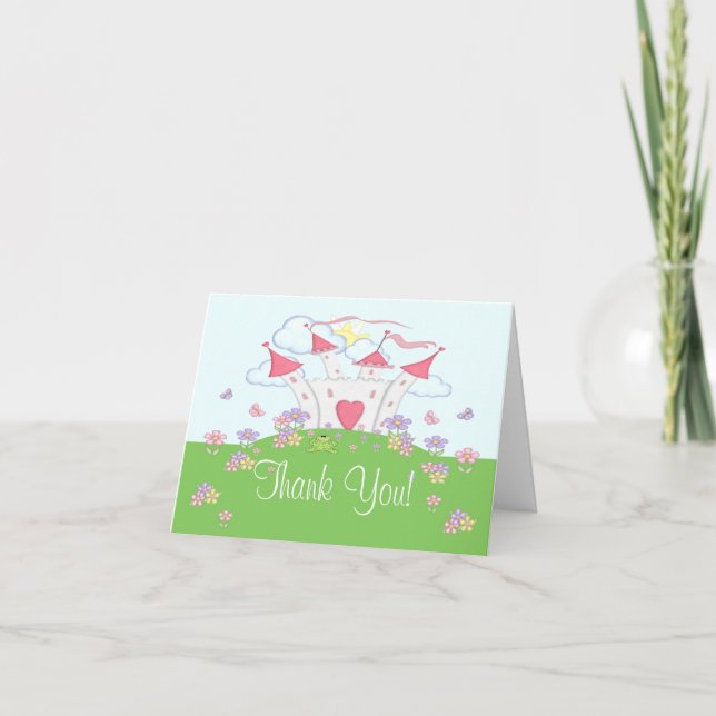 Tarjeta De Agradecimiento Princess Castle Gracias Fold Card (Anverso)