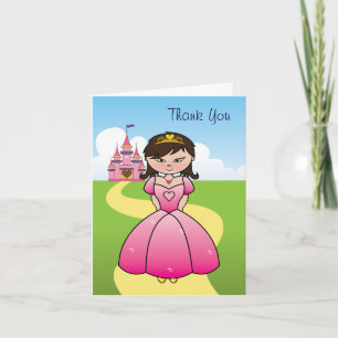 Tarjeta De Agradecimiento Princess Party Thank You Card