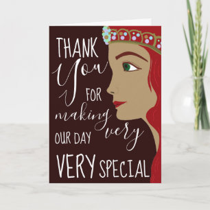 Tarjeta De Agradecimiento Princess Red Baby Shower Gracias