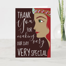 Tarjeta De Agradecimiento Princess Red Baby Shower Gracias