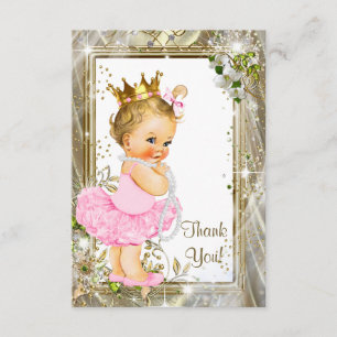 Tarjeta De Agradecimiento Princess Tutu Baby Shower Gracias