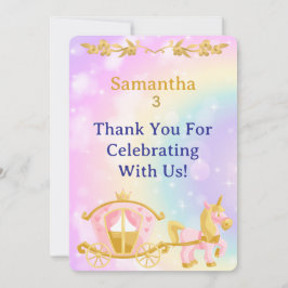 Tarjeta De Agradecimiento Princess Unicorn Gift Tags, Samantha Birthday