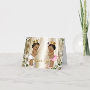 Tarjeta De Agradecimiento Príncipe étnico Princesa Bebé Gracias
