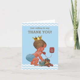 Tarjeta De Agradecimiento Príncipe Ringing To Say Thank usted Baby Shower