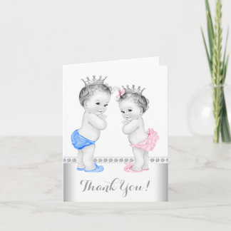 Tarjeta De Agradecimiento Príncipe y Princesa Gracias