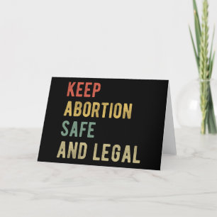 Tarjeta De Agradecimiento Pro Aborto - Mantenga el aborto seguro y legal