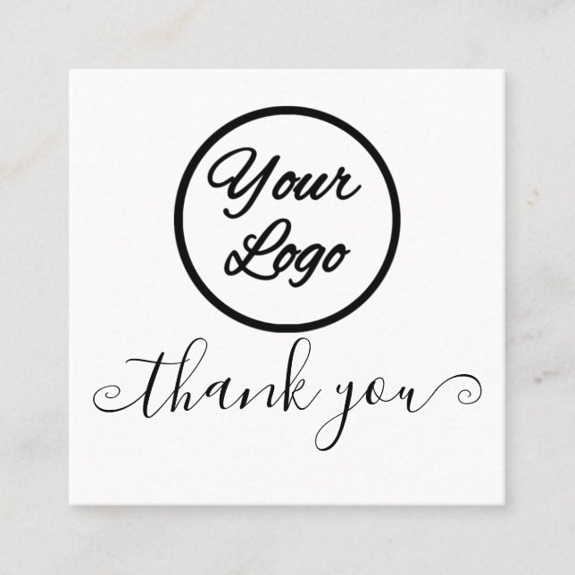 Tarjeta de agradecimiento profesional con el logot (Anverso)