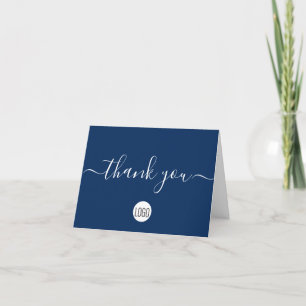 Tarjeta De Agradecimiento Profesional de la Apreciación del Cliente de Blue