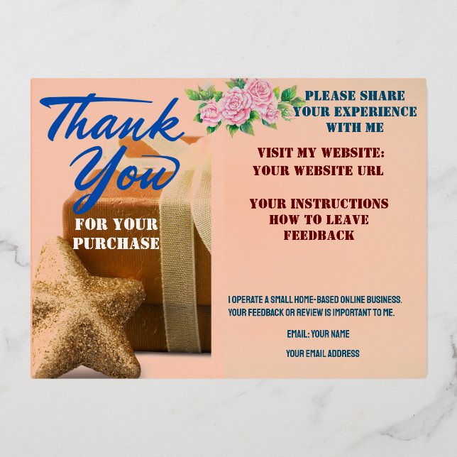 Tarjeta de agradecimiento profesional en línea (Anverso)