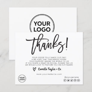 Tarjeta de agradecimiento profesional / Inserción