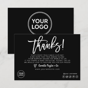 Tarjeta de agradecimiento profesional / Inserción