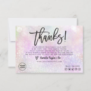 Tarjeta de agradecimiento profesional / Inserción